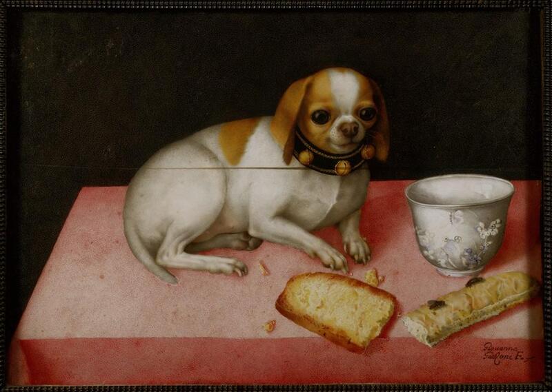 Dog with a Biscuit and a Chinese Cup.jpg Dog with a Biscuit and a Chinese Cup.jpg